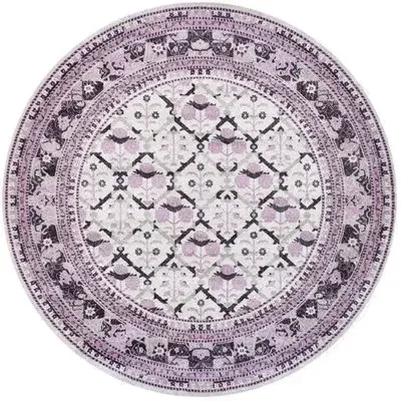 Persian Style round Rugs for Living Room Bedroom Rugs Carpets and Rugs Classic Flower Decoration Study Plan Coffee Table Doormat