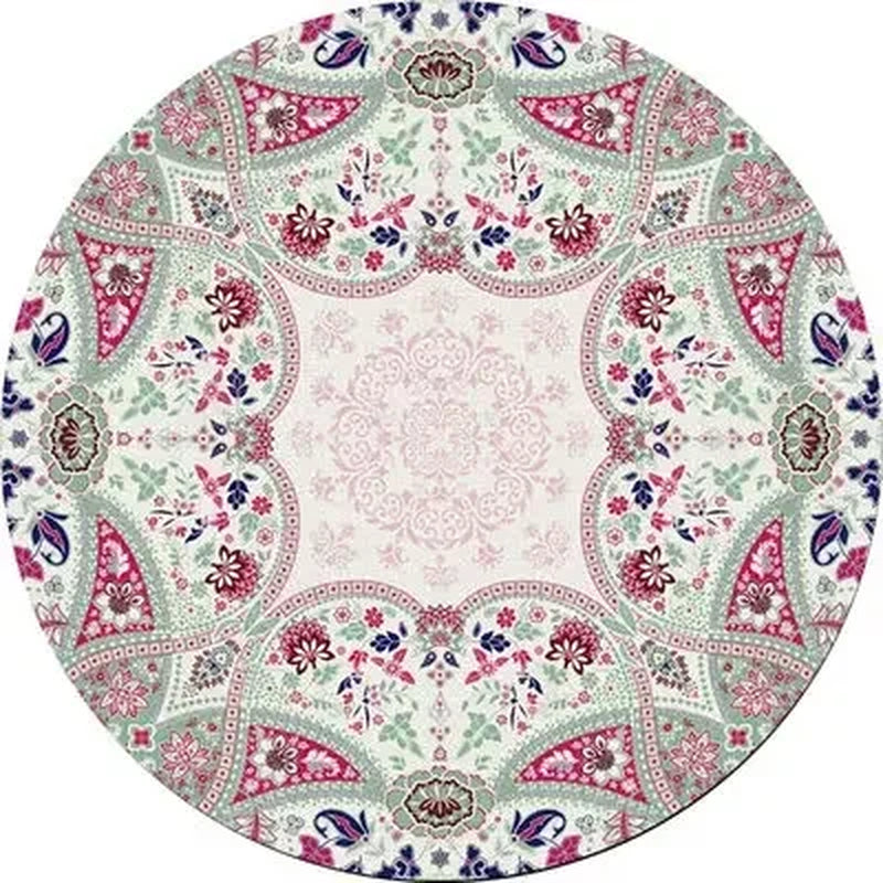Persian Style round Rugs for Living Room Bedroom Rugs Carpets and Rugs Classic Flower Decoration Study Plan Coffee Table Doormat