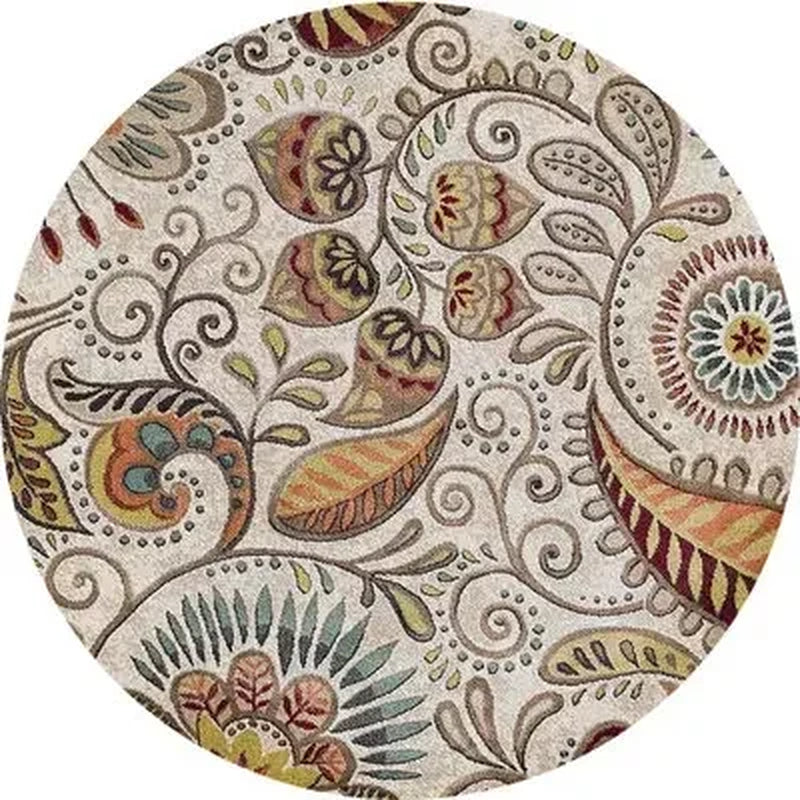 Persian Style round Rugs for Living Room Bedroom Rugs Carpets and Rugs Classic Flower Decoration Study Plan Coffee Table Doormat